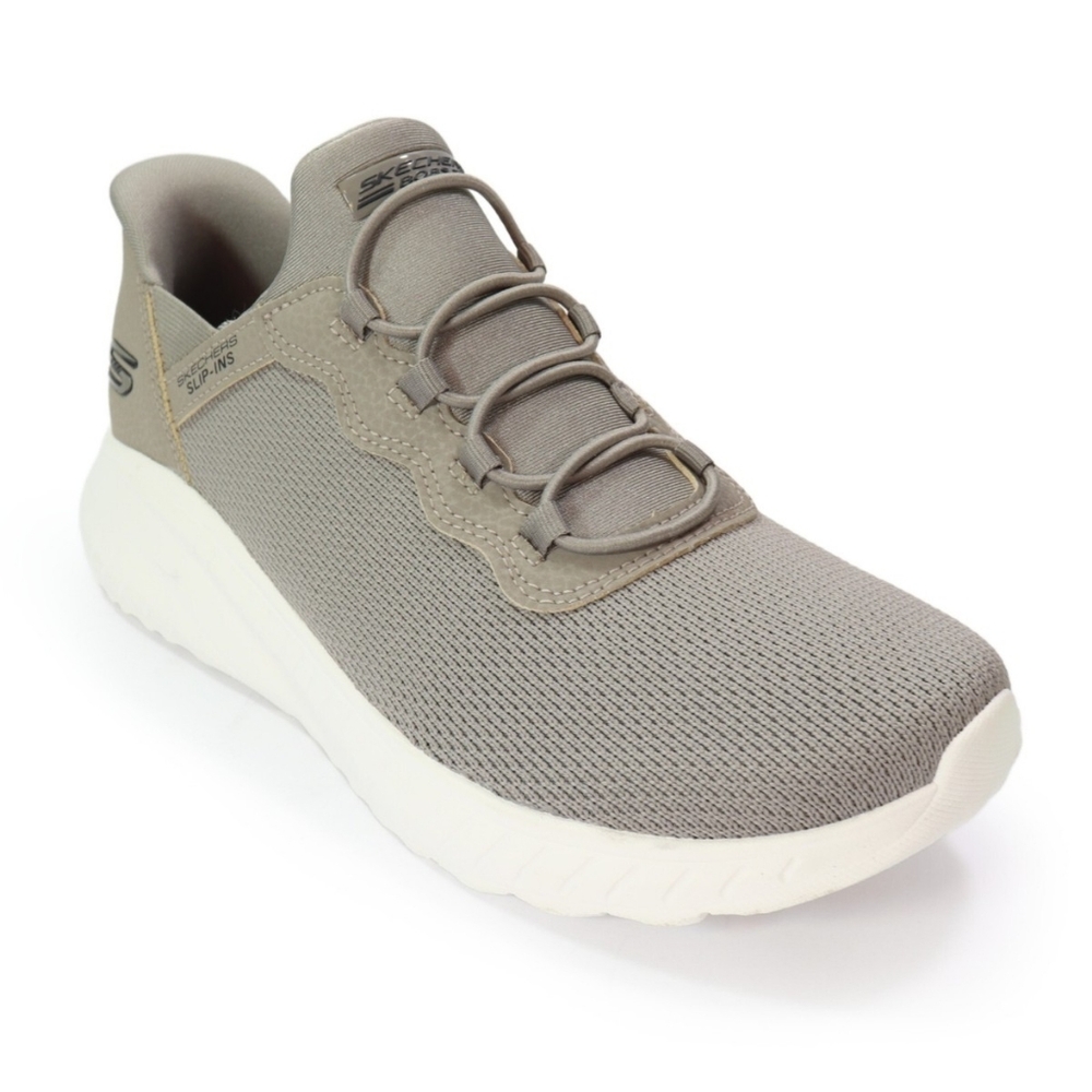 Skechers Taupe Slip Ins BOBS Sport Squad Chaos Comfort Sneakers